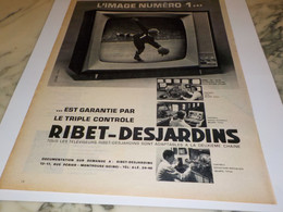 ANCIENNE PUBLICITE IMAGE NUMERO 1 RIBET DESJARDINS 1961 - Televisione