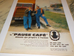 ANCIENNE PUBLICITE DETENTE ROUTIER  PLAISIR PAUSE CAFE  1961 - Afiches