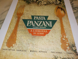 ANCIENNE PUBLICITE PATES ALIMENTAIRE PASTA  PANZANI 1961 - Poster & Plakate