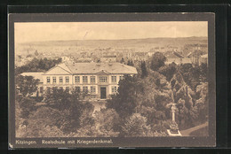 AK Kitzingen, Realschule Mit Kriegerdenkmal - Kitzingen