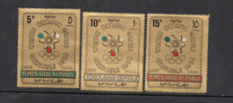 OLYMPICS  - YEMEN ARAB REP - 1967 - GRENOBLE GOLD STAMPS  SET OF 3  MNH - Winter 1968: Grenoble