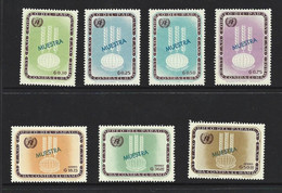 Paraguay 1963 Freedom From Hunger FFH Set Of 7 MNH Muestra Overprints - Paraguay
