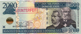 Dominican Republic 2000 Pesos 2013 UNC P-188c "stolen Stock" "free Shipping Via Registered Air Mail" - Dominicana