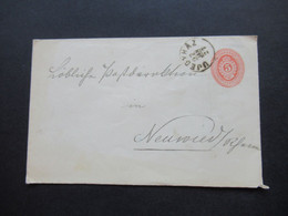 Ungarn 1892 Ganzsachenumschlag U 14 Mit Stempel Ujegyhaz Nach Neuwied Am Rhein Gesendet - Storia Postale