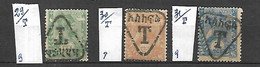 Ethiopie  1909    Timbres Taxe   Cat  Y T N° 29, 30, 31     N*   MLH - Ethiopia