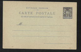 Entiers Postaux Carte 89-CP5 Sage 10 Cts Sur Vert Référence 109 Neuf  B/TB Voir Scans  - Standard Postcards & Stamped On Demand (before 1995)