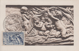 Carte  Maximum   FRANCE   Bas Relief   De   BOUCHARDON    Musée  Postal   1950 - 1950-59