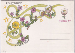 Morwegen - Ganzsache Ungebraucht - Flora/Blumen - Enteros Postales