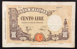 100 LIRE BARBETTI GRANDE B FASCIO 15 03 1943  CARTA FRESCA E BEI COLORI Naturale LOTTO 3517 - 100 Lire