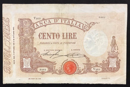 100 LIRE Barbetti Matrice Decreto 04 10 1918 Colori Leggermente Spenti Bordo Superiore Frastagliato LOTTO 3519 - Italia – 5 Lire