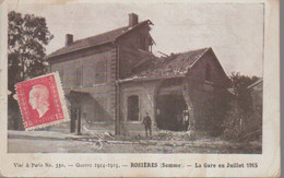 ROSIERES EN SANTERRE  - LA GARE - Rosieres En Santerre