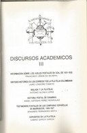 DISCURSOS ACADEMICOS III 145 PAG   VUELOS POSTALES EN GOA 1931-2 DE FRANCISCO LEMOS DA SILVEIRA  SISNTESIS HISTORICA DE - Temas