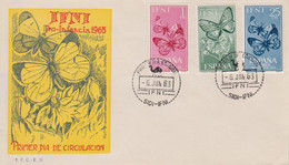 Enveloppe  FDC   1er  Jour  IFNI   En  Faveur  De  L' Enfance  Indigéne    Papillons    1963 - Ifni