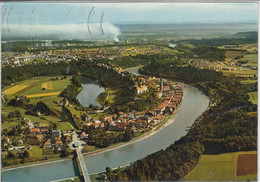 BURGHAUSEN A.d. Salzach, 8263, Obb., Mit Deutslands Längster Burg,  Fliegeraufnahme, Luftbild, Flugaufnahme - Burghausen