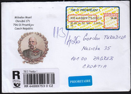 Czech Republic Prostejov 2014 / Kaiser Franz Josef I - Emperor Franz Joseph I / R Letter - Machine Post Label - Storia Postale