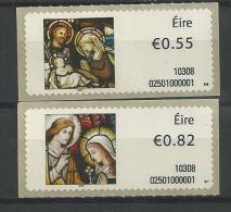 Irlande 2010 Timbres Distributeur N°21/22 Noël - Franking Labels