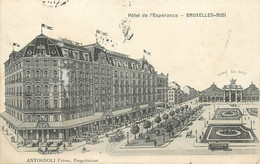 BRUXELLES - Hôtel De L'Espérance, Bruxelles-Midi, Carte Illustrée. - Cafés, Hôtels, Restaurants