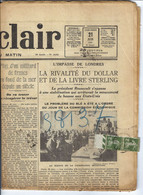 FRANCE Journaux: Le Journal Complet "L'Ouest-Eclair" Du 21 Juin 1933, Affr. à 4c Avec Paire Du Y&T 278 - Kranten