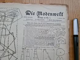 Die Modewelt, Beilage Zu Nummer 7, 1. Januar 1904, Schnittmusterbögen, Vorder- Und Rückseite - Schnittmuster