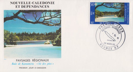 Enveloppe  FDC  1er  Jour   NOUVELLE  CALEDONIE   Baie  De  KANAMURA   1986 - FDC