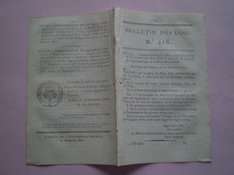 Convocation Chambre Des Pairs & Députés. Erection De Majorat à Cuillé. Legs Bourbonne Les Bains, St Pons, Lodève, Rodez. - Décrets & Lois