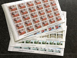 Belgie 1990 2377/81 Antwerp Port Bolder Dendermonde Ros Beiaard Gerpinnes Lommel Horse FULL SHEET MNH Plaatnummer 11111 - 1981-1990