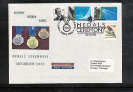 USA 2002 Olympic Games Salt Lake City - Medals Ceremony Interesting Cover - Hiver 2002: Salt Lake City