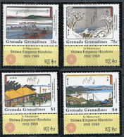 Grenade Grenadins ** N° 976 à 979 - Hommage à L'empereur Hirohito. Tableaux - Grenada (1974-...)