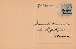 Carte Entier Postal Namen Namur - Occupation Allemande