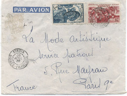 GUINEE : N°131 +143 / LETTRE Pour PARIS , C à D KINDIA Du 26-4-39 - Cartas & Documentos