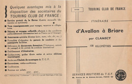 TOURING CLUB DE FRANCE ITINERAIRE D'AVALLON A BRIARE PAR CLAMECY 6-516 - Callejero