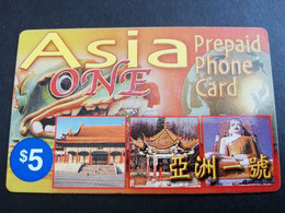 GUAM/ SAIPAN  PHONECARD    ASIA ONE   TELCARD $ 5,- Fine Used  ** 5420 ** - Guam