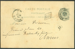 E.P. Carte 5 Cent. Vert, Obl. Sc BRUXELLES (NORD) du 14 Mars 1888 + Boîte GW (hexag.) Du 361 De L'avenue Rogier (SCHAERB - Tarjetas 1871-1909