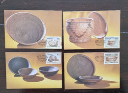 VENDA Gastronomie, Alimentation, Yvert 183 à 186 - Traditional Kitchenware  Cartes Maximums, FDC 1er Jour - Levensmiddelen