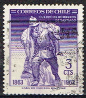 CHI 10 - CHILI N° 301 Obl. Corps Des Sapeurs Pompiers De Santiago - Chile