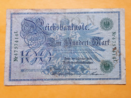 ALLEMAGNE 100 MARK 1908 CACHET VERT - 100 Mark