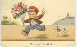 A SPA On S'amuse Bien - Cachet De La Poste 1924 - Spa