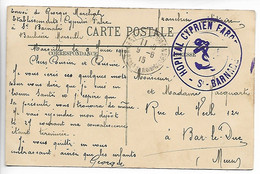 Guerre 14 18 MARSEILLE Bouches Du Rhône Cachet Violet HÔPITAL CYPRIEN FABRE St BARNABE   1915 - Guerre De 1914-18