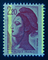 1985 Liberté De Gandon N°2376 (type I) Variété 3 Bandes Phosphore - Used Stamps