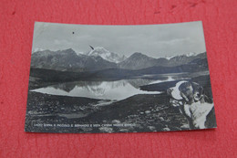 Aosta  Piccolo S. Bernardo Iò Lago Sopra E Il Monte Bianco 1955 + Cane - Other & Unclassified