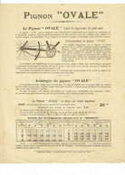 Ch BOIZOT Pignon OVALE Changement De Vitesses Bi-direct Bidirect Bicyclette Document Tarifé - Sports & Tourisme