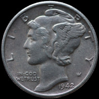 LaZooRo: United States 10 Cents Dime 1942 UNC - Silver - 1916-1945: Mercury (kwik)