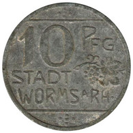 ALLEMAGNE - WORMS - 10.2 - Monnaie De Nécessité - 10 Pfennig 1918 - Notgeld