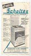 JC , Publicité , Cuisinière 5221 E/4, 2 Pages , 2 Scans ,SCHOLTES & R. ANDRE , Paris, Frais Fr 1.65 E - Pubblicitari
