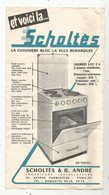 JC , Publicité , Cuisinière 5221 E/4, 2 Pages , 2 Scans ,SCHOLTES & R. ANDRE , Paris, Frais Fr 1.65 E - Advertising