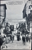 69 PONTCHARRA SUR TURDINE  CONGRES EUCHARISTIQUE 1911 PROCESSION DES ENFANTS GRANDE RUE - Pontcharra-sur-Turdine