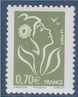 Marianne De Lamouche Phil@poste 0.70€ Vert Olive N°3967 Neuf - 2004-2008 Marianne De Lamouche