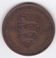 Jersey 1/12 Shilling 1911 George V, En Bronze , KM# 12 - Jersey