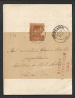 Algérie. 1886, Lettre De Sidi-Bel-Abbès Avec Retour à L'envoyeur Numéroté 5063. - Other & Unclassified