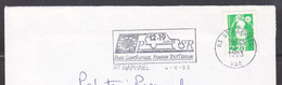 Lettre Avec Flamme, 83 St Raphaël 1993, Paris St Raphaël Féminin Tout Terrain (ref L A462) - Sellados Mecánicos (Publicitario)